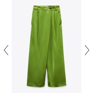 Zara green trousers